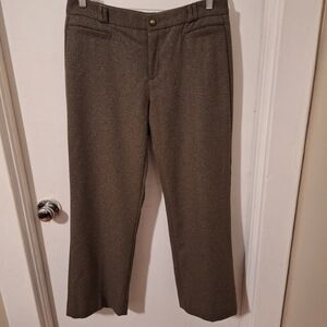 Banana Republic Olive Green Shinny Gold Crop Pants.